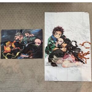 Demon Slayer Tanjiro Nezuko Zenitsu Anime Poster Set 2pc ABYstyle Multi Good